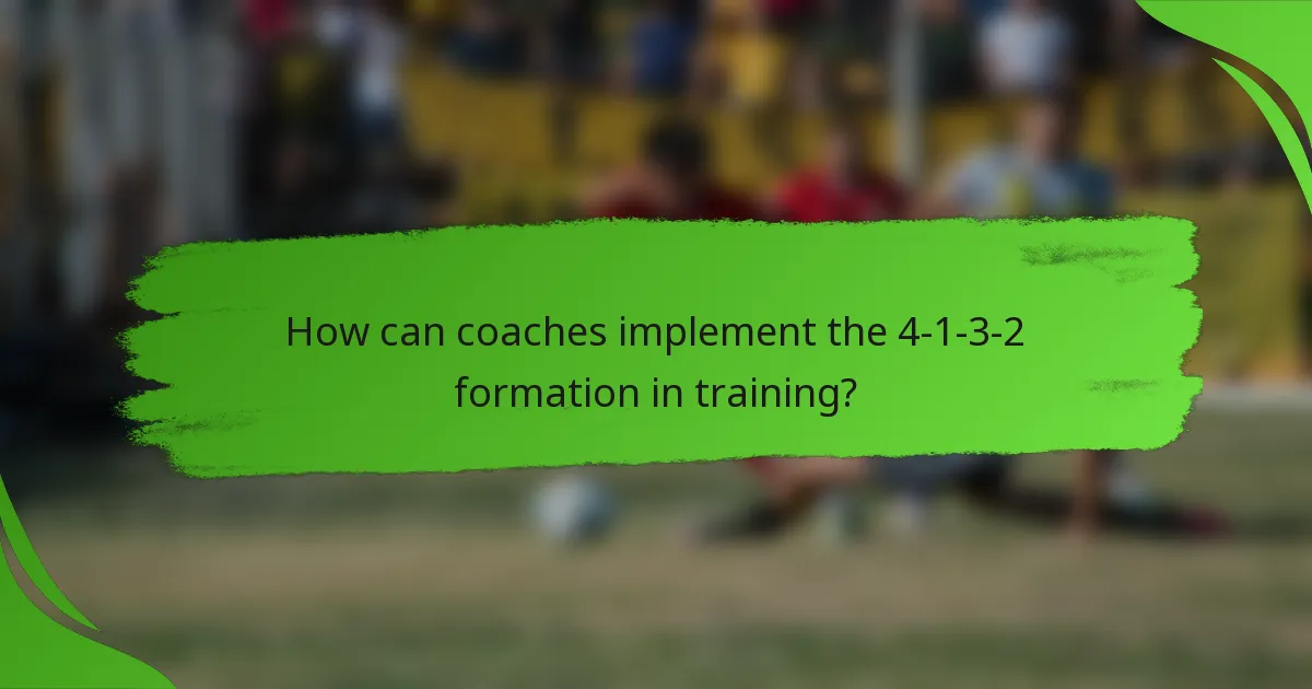 How can coaches implement the 4-1-3-2 formation in training?