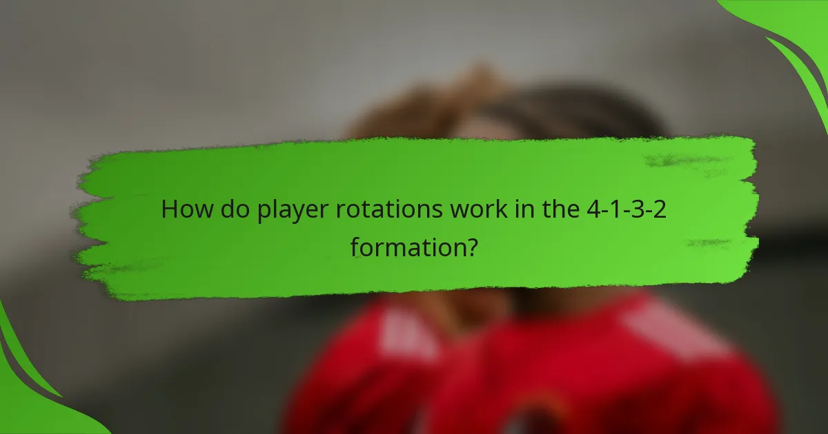 How do player rotations work in the 4-1-3-2 formation?