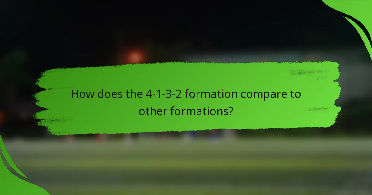 How does the 4-1-3-2 formation compare to other formations?