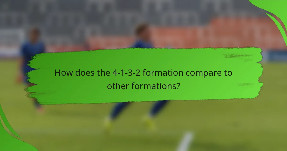 How does the 4-1-3-2 formation compare to other formations?