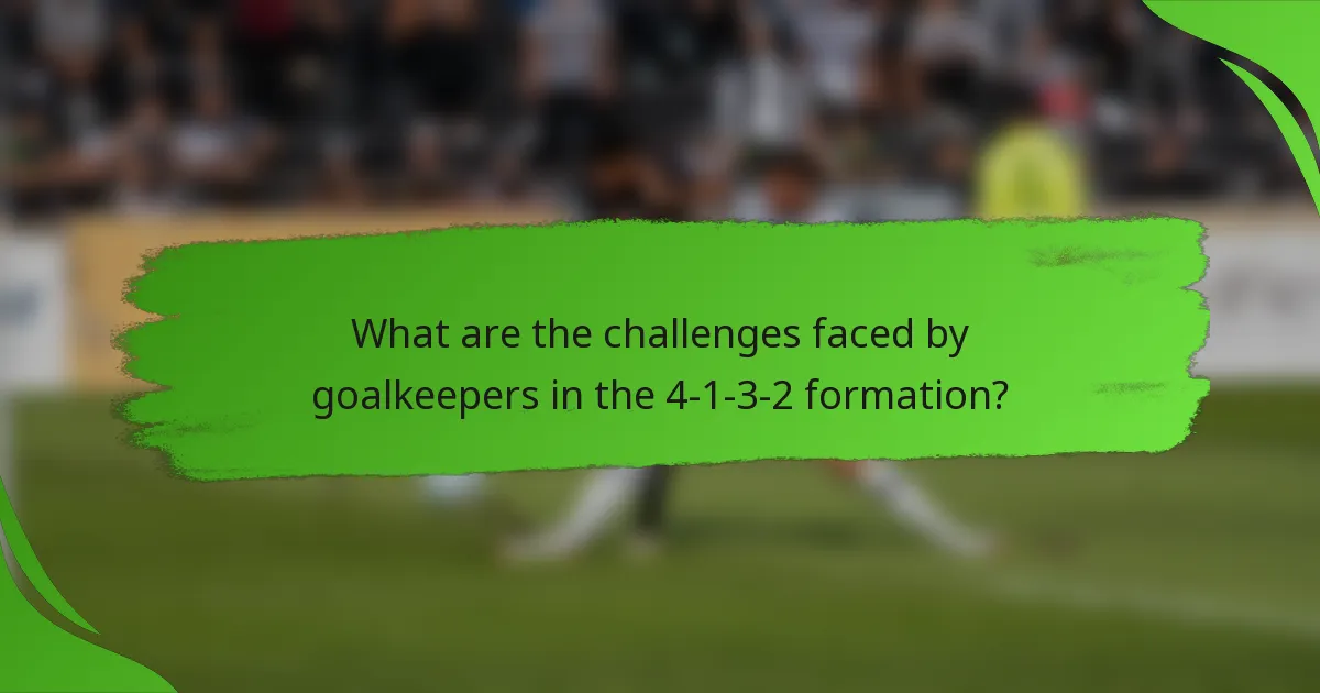 What are the challenges faced by goalkeepers in the 4-1-3-2 formation?